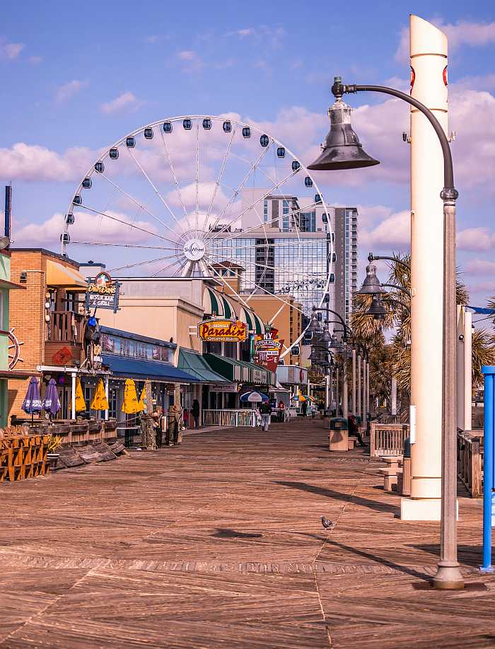 Myrtle beach boardwalk and promenade.